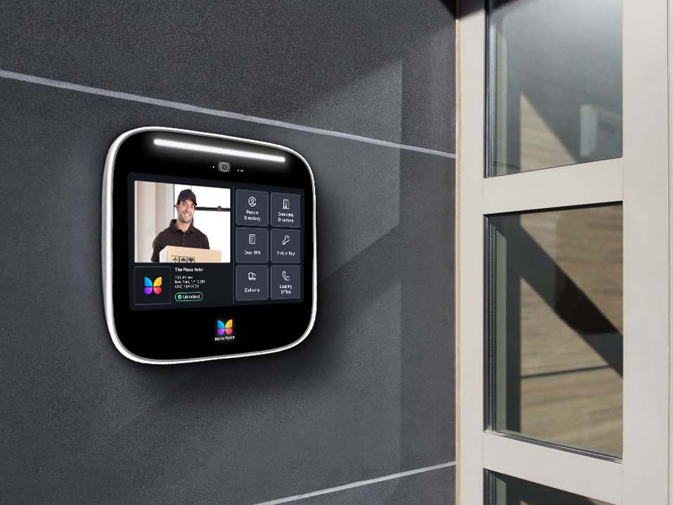 Expectation: a modern access control system with a touchscreen